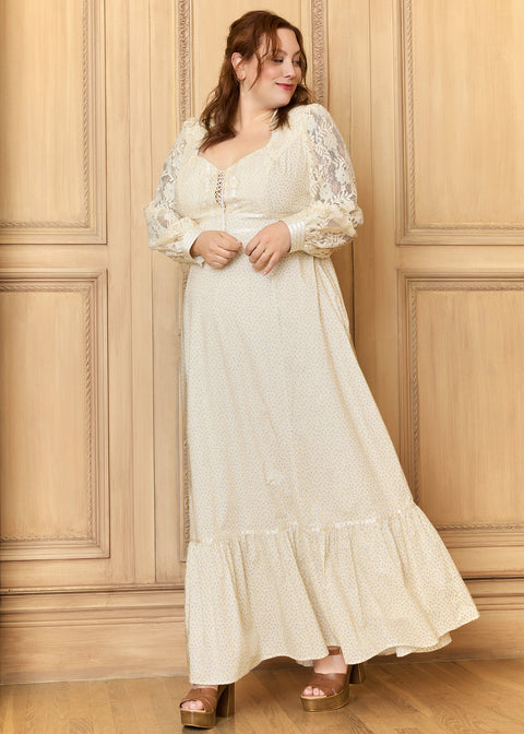 GUNNE SAX för ModCloth Jacqueline Maxiklänning med hög krage