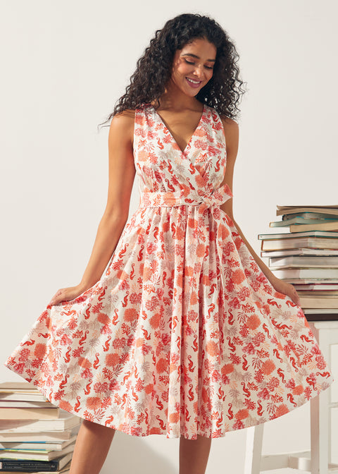 Instant Energy Fuskklänning med Omlottmönster