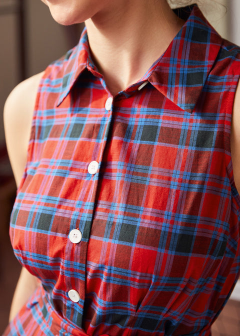 Kan inte sakta ner min rullning Skjortaklänning