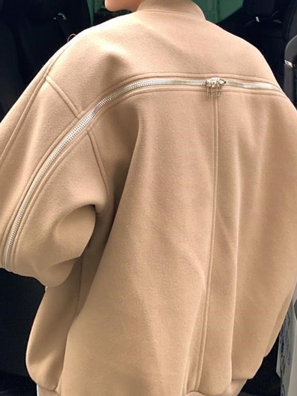 Herrenjacke im Vintage-Design mit mehreren Reißverschlüssen