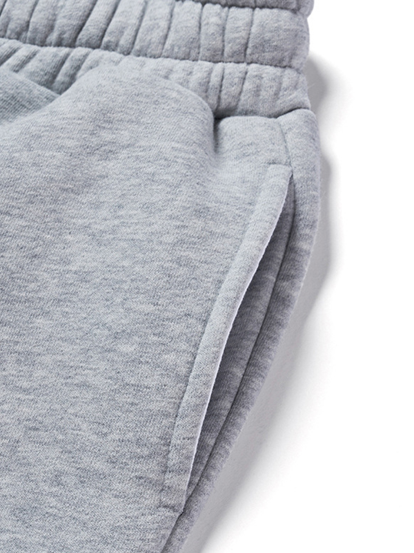 Einfarbige Hip-Pop-Fleece-Jogginghose für Herren mit gebundenen Füßen