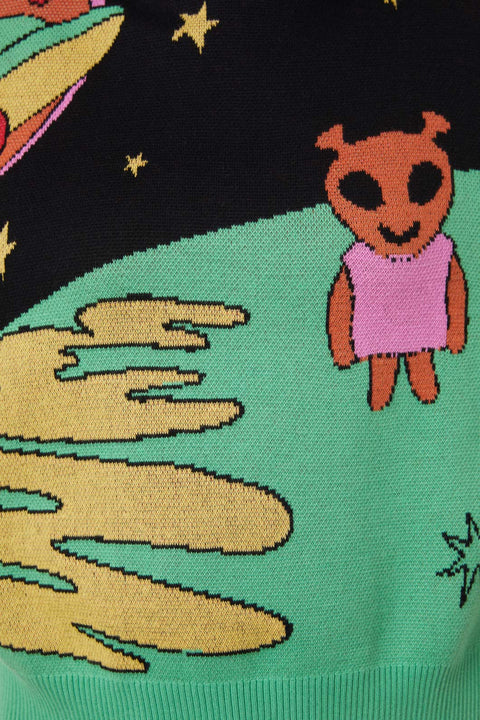 Galaktisk stickad tröja