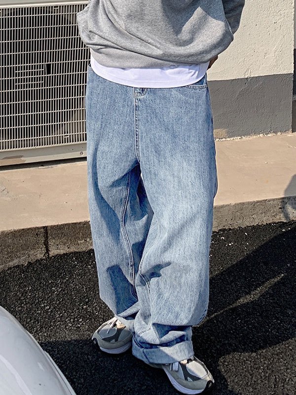 Lockere Vintage-Jeans für Herren in heller Waschung