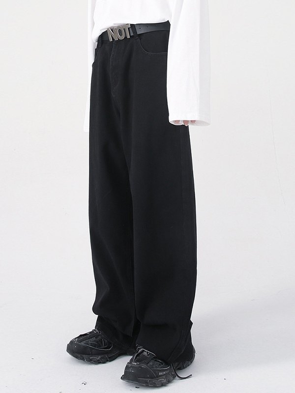 Lockere Herren-Jeans mit halbelastischer Taille und geradem Bein