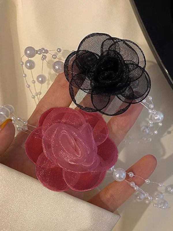 Französische romantische Blumenperlenkette