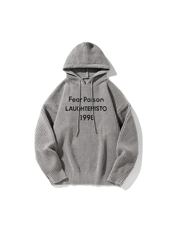 Lockerer Pullover mit japanischem Buchstaben-Print