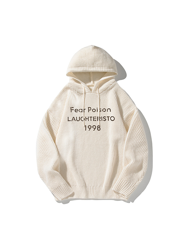 Lockerer Pullover mit japanischem Buchstaben-Print