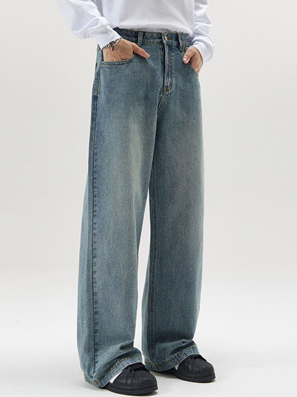 Vielseitige gerade A-Typ Mop Loose Jeans