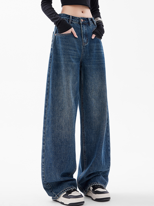 Bodenlange Boyfriendjeans im lockeren Design