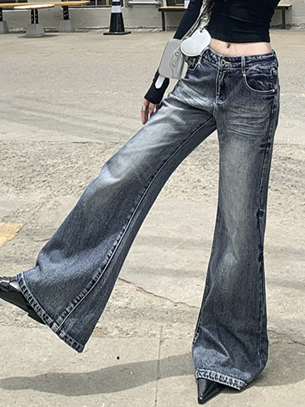 Heavy Craftsman Whiskers verwaschene Schlagjeans