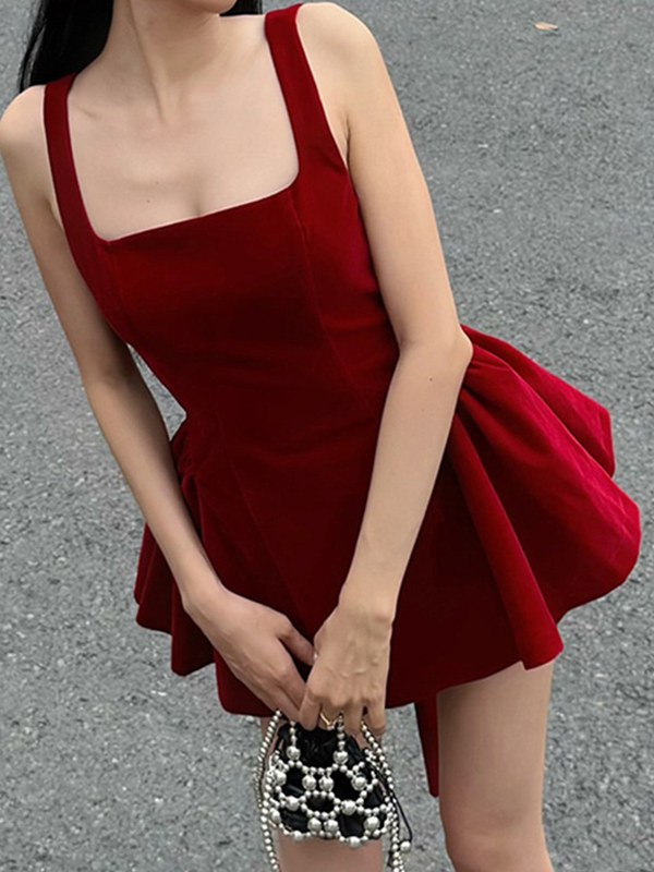 Sexy rückenfreies Minikleid mit A-Saum