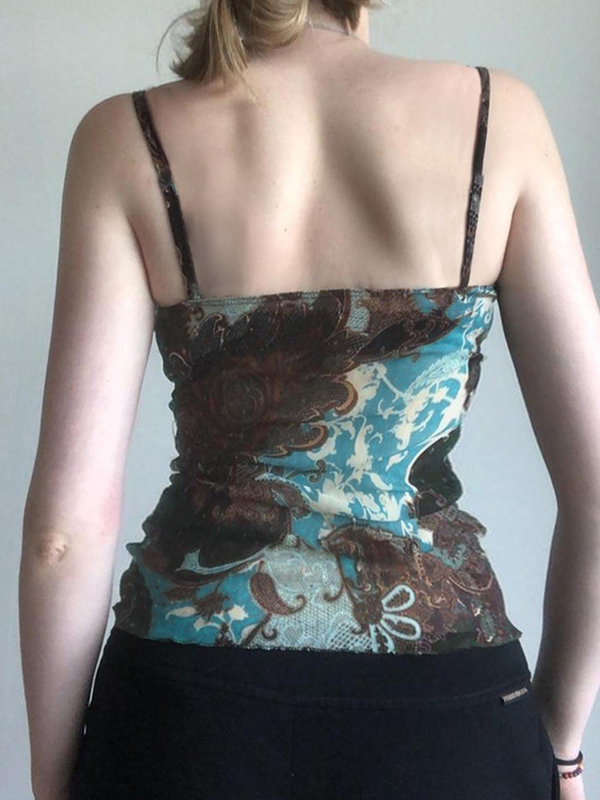 Camisole-Top mit botanischem Print