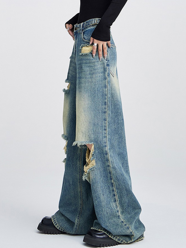 Zerrissene Vintage-Jeans von American High Street
