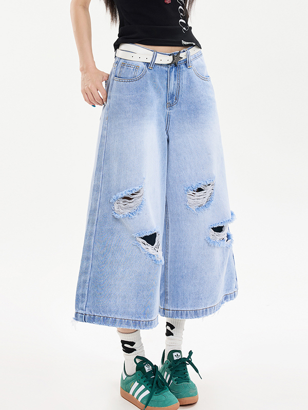 Vintage Hipster zerrissene Jeansshorts
