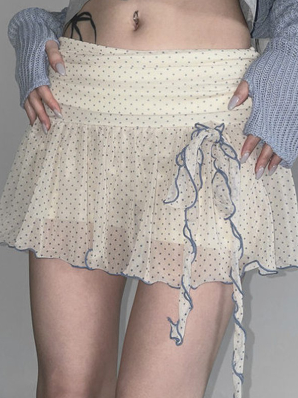 Vintage süßer Polka Dots Minirock