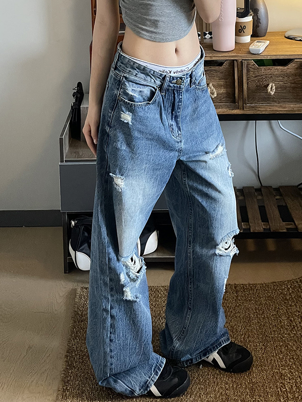 Vintage Destroyed Lose Zerrissene Jeans