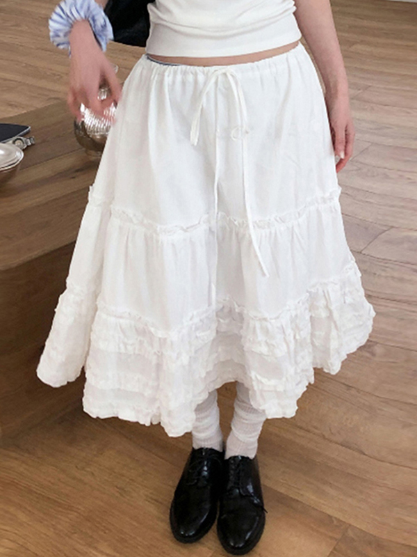 Street Fashion Maxirock mit Holzohrringen