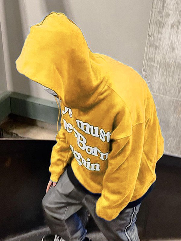 Herren-Slogan-Grafik-Pullover-Hoodie