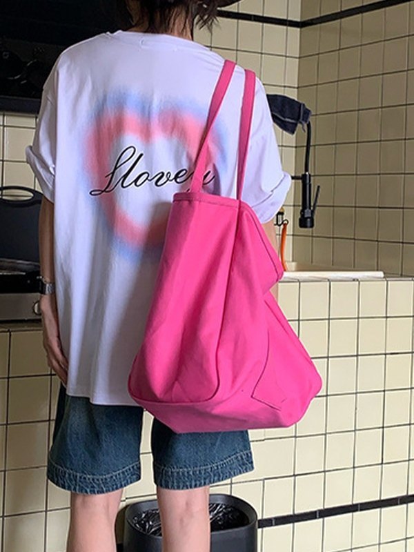 Einfarbige, lässige Umhängetasche