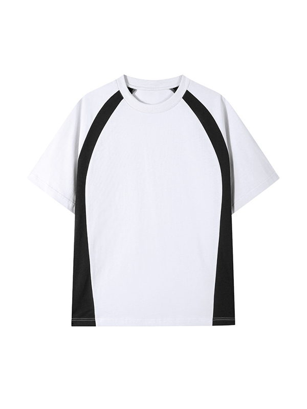 Gespleißtes, übergroßes Kurzarm-T-Shirt für Herren