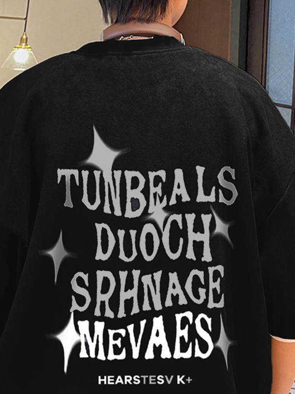 Herren-Kurzarm-T-Shirt „Suede Star“ in Übergröße