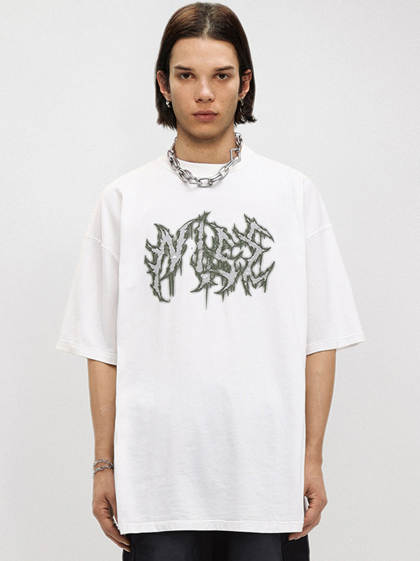 Übergroßes, kurzärmliges Unisex-T-Shirt mit Grafikdruck für Herren