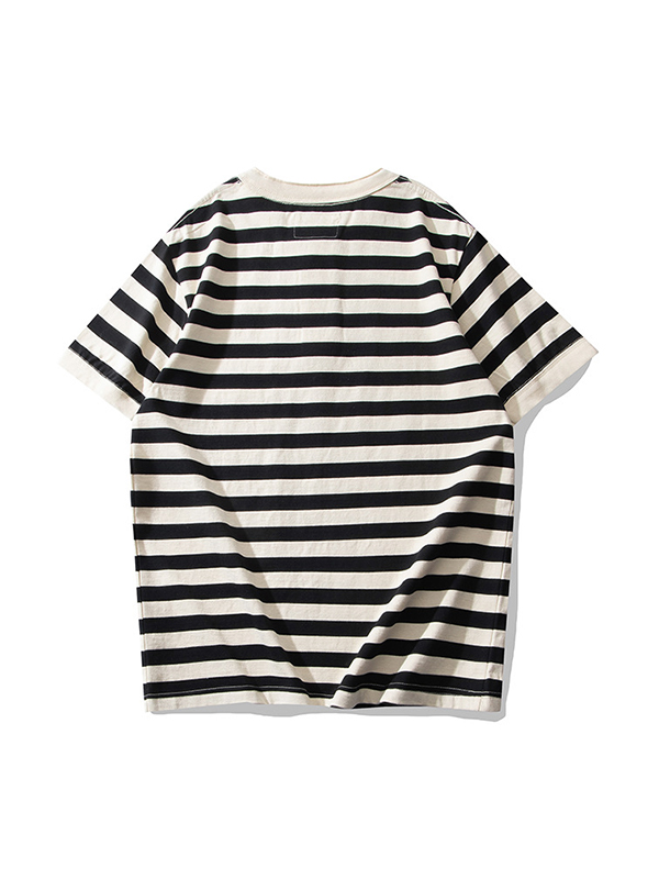 Übergroßes, kurzärmliges T-Shirt mit Streifenmuster für Herren