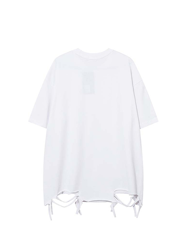 Unregelmäßiges, übergroßes Kurzarm-T-Shirt für Herren