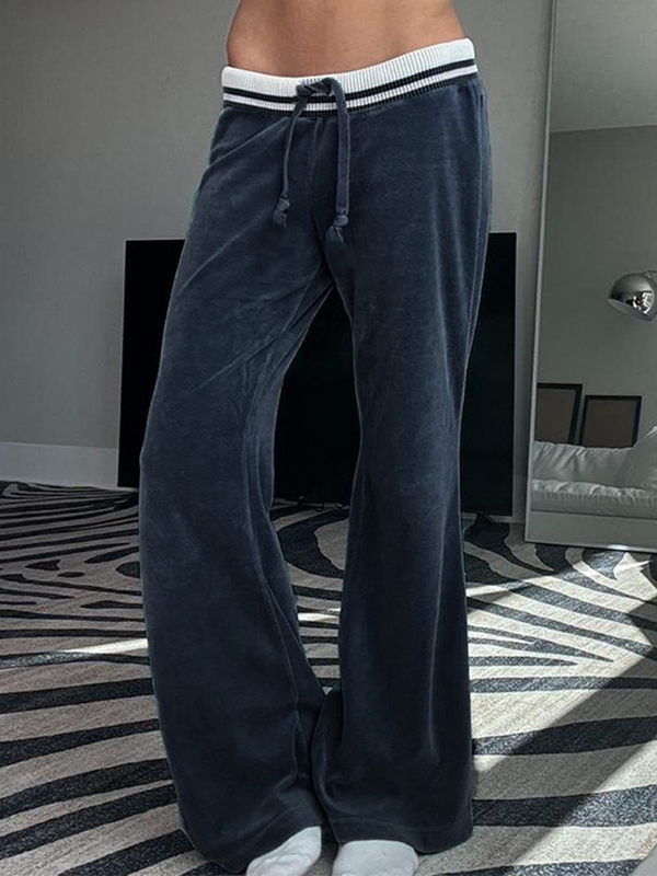 Schlaghose mit Kontraststreifen