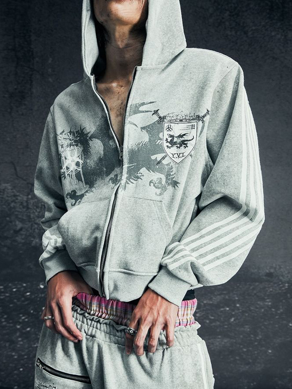 Oversized Hoodie mit Schriftzug-Streifen