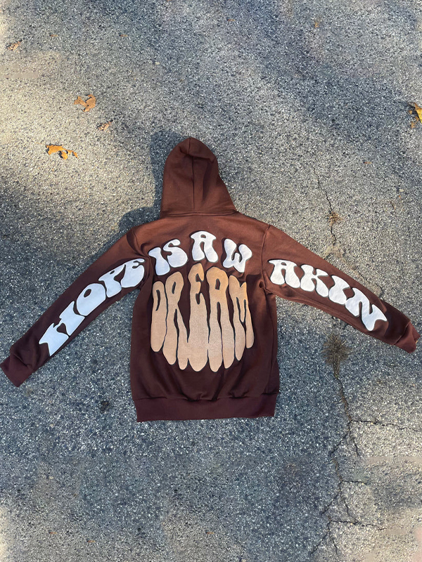 Übergroßer Hoodie mit Schaumstoff-Schriftzug-Aufdruck für Herren