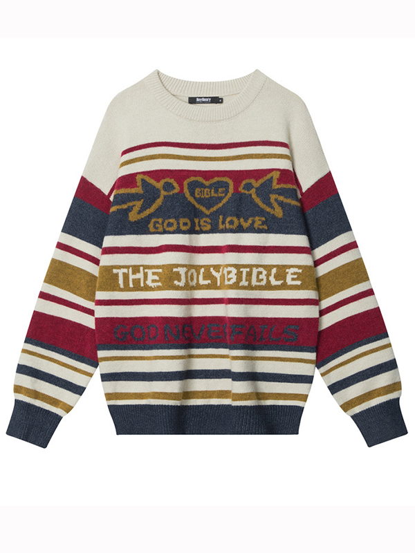 Übergroße Pullover mit Streifenmuster