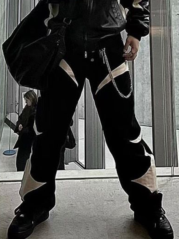 Lockere Jeans mit Farbblock-Print für Herren