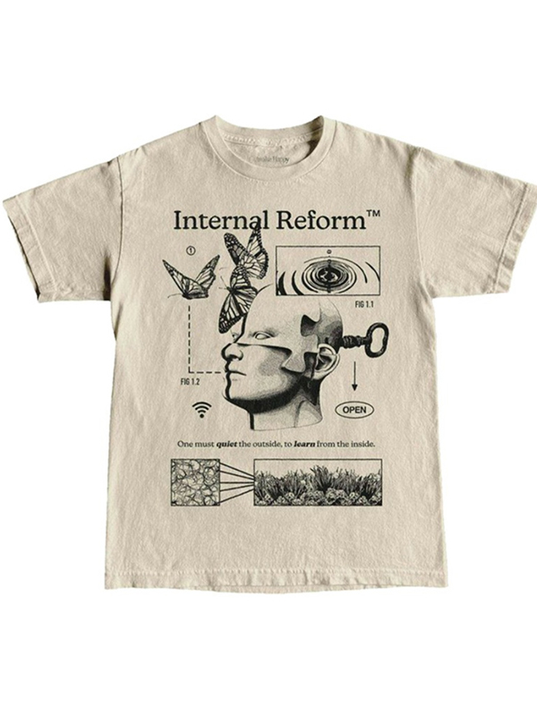 Bedrucktes, übergroßes, kurzärmliges T-Shirt