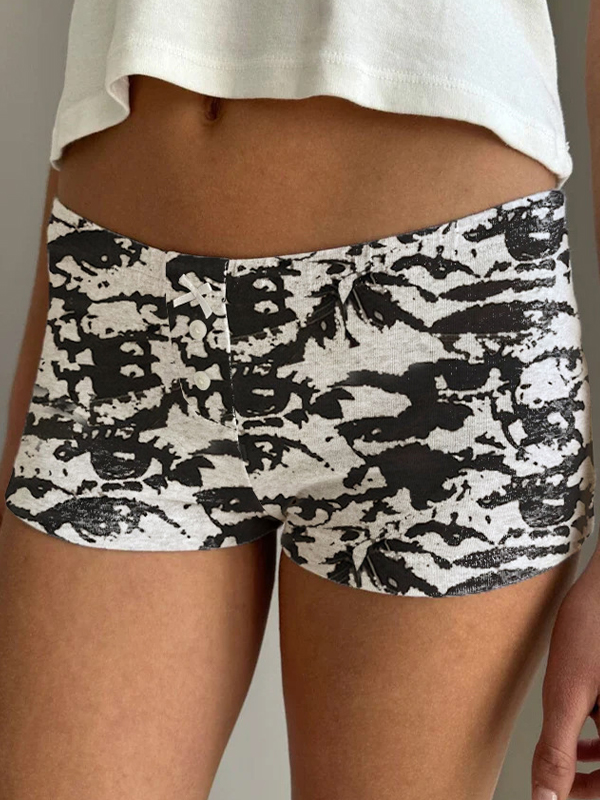 Shorts mit Vintage-Print