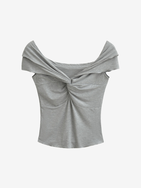 Kurzarm-T-Shirt mit One-Shoulder-T-Shirt