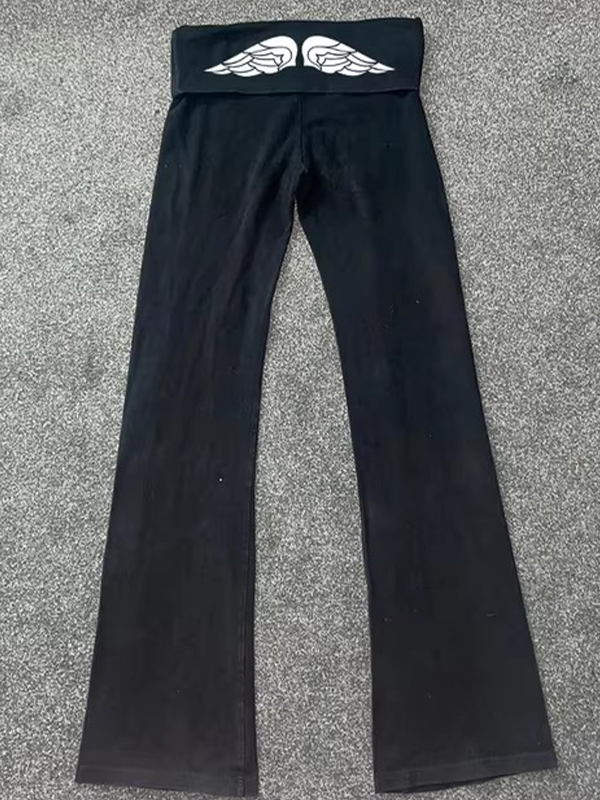 Schlaghose mit gemustertem Print