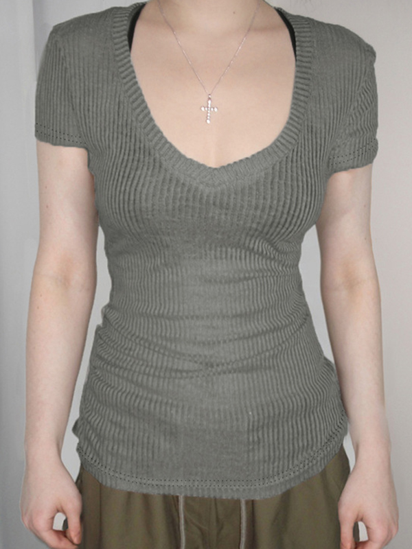 Vintage Kurzarm-Strickwaren