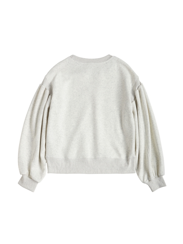 Einfarbiger, mit Label verzierter, übergroßer Kapuzenpullover