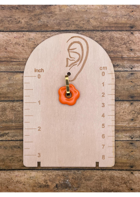 Mod Flower Huggy Hoop Örhängen