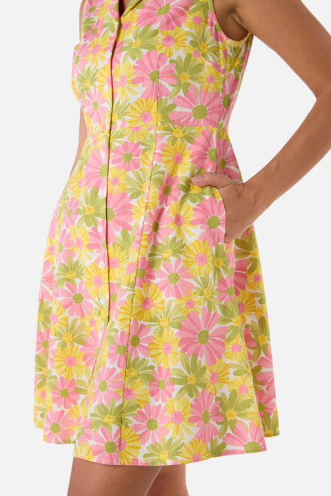 Vintage Daisy Mini Skjortklänning