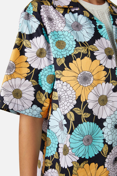 Lotty Retro Blommig Skjorta