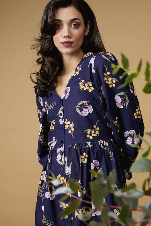 Elsie Native Bomulls Smockklänning