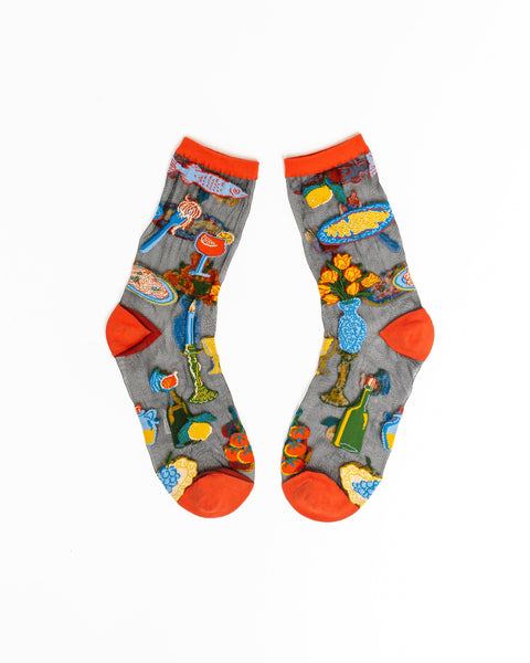 La Dolce Vita svarta, genomskinliga strumpor