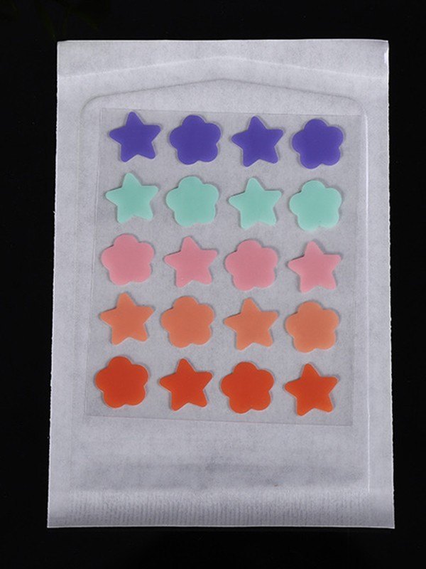 Akne-Patch-Aufkleber mit 20 Punkten Blumensternmuster
