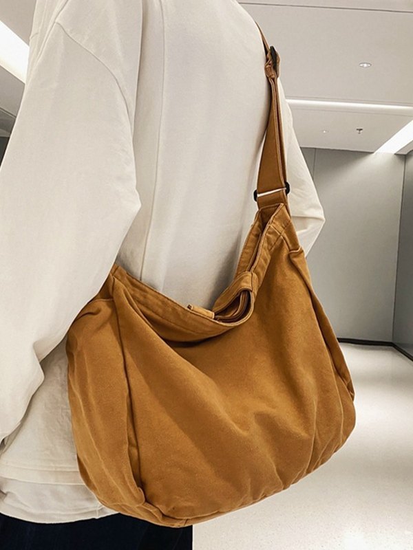 Große Canvas-Einkaufstasche in Vintage-Waschung