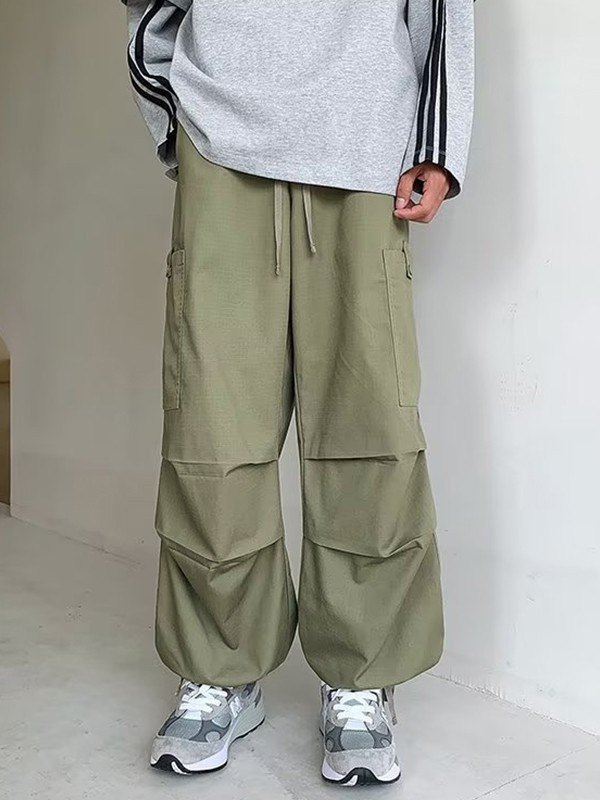 Geraffte Cargohose mit geradem Bein für Herren