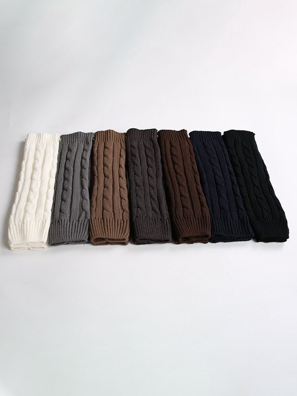 Winterwarmer Zopfmuster-Beinwärmer