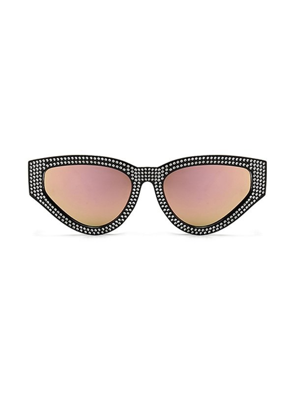 Cat-Eye-Sonnenbrille mit Strassrahmen