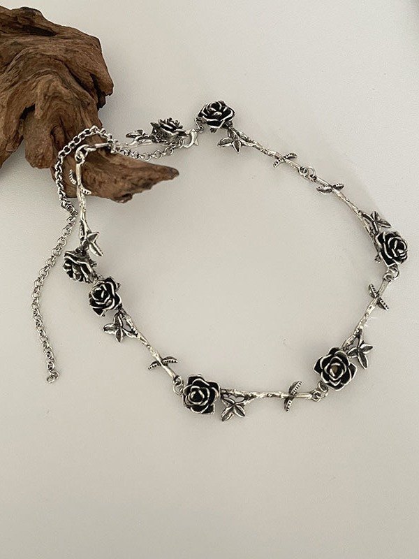 Vintage Rose Design Halskette